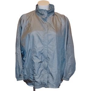 Tudor Court Lined Windbreaker Jacket SeaFoam Blue Women Size 4X
